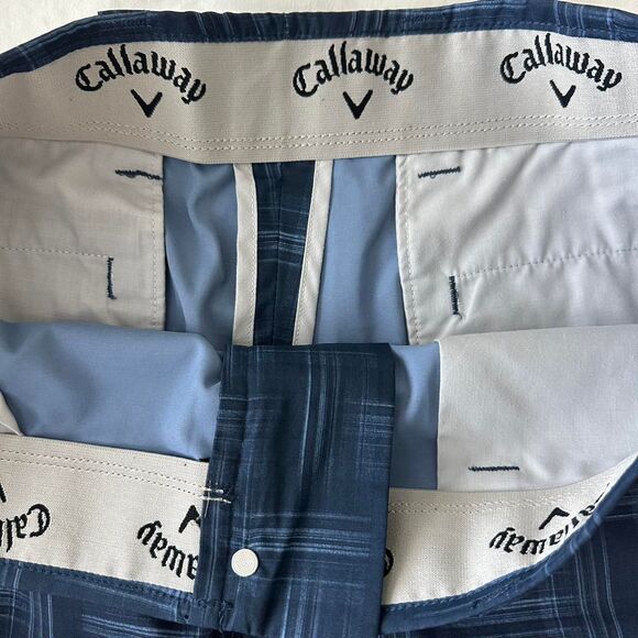 Callaway Men’s Blue Plaid Golf Shorts Size 34 Quick-Dry - Picture 3 of 3